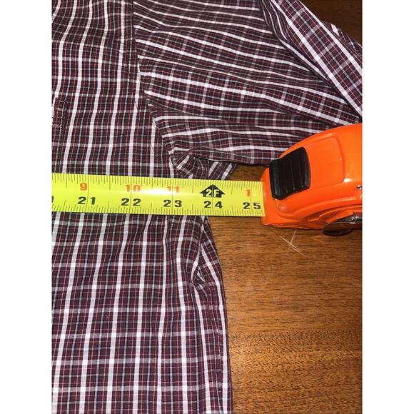 ARIAT Pro Series Long Sleeve Burgundy Plaid Casual Shirt Men's XL - Picture 4 of 5